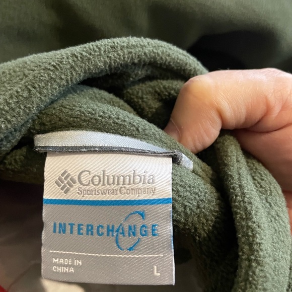 Columbia men's jacket zip up size large army green fleece like - Picture 6 of 6
